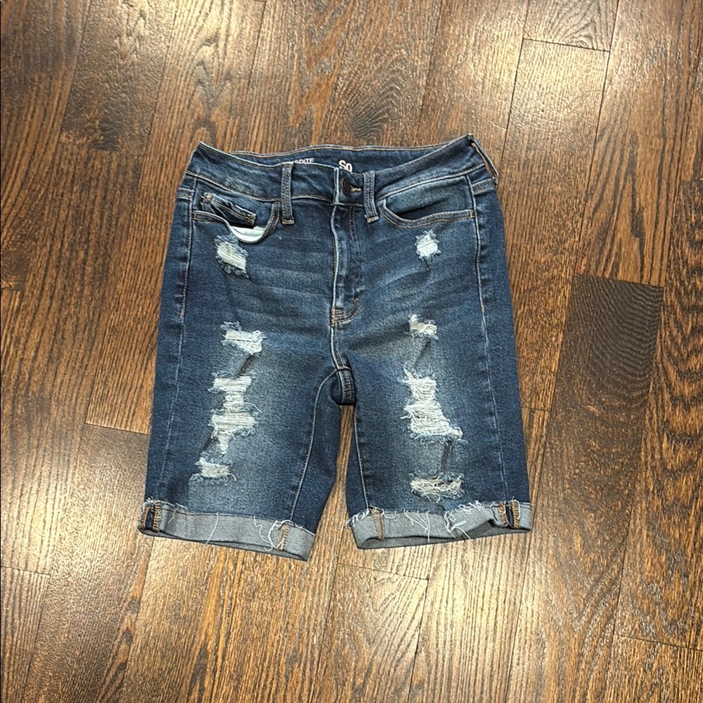 Distressed Denim Women's Shorts
